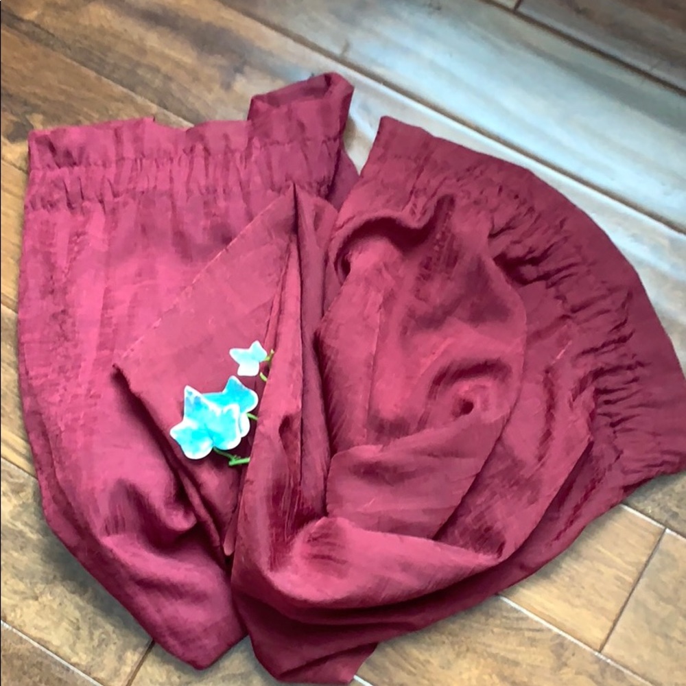 Curtain Panels (2) Sheer Taffeta Burgundy